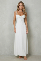 Selena | Women's Soft Corset Charm Sleeveless Flowing Maxi Dress