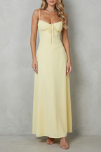 Selena | Women's Soft Corset Charm Sleeveless Flowing Maxi Dress