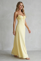 Selena | Women's Soft Corset Charm Sleeveless Flowing Maxi Dress