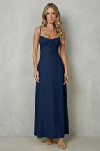 Selena | Women's Soft Corset Charm Sleeveless Flowing Maxi Dress