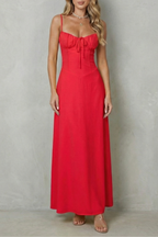 Selena | Women's Soft Corset Charm Sleeveless Flowing Maxi Dress
