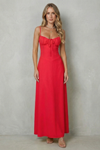 Selena | Women's Soft Corset Charm Sleeveless Flowing Maxi Dress