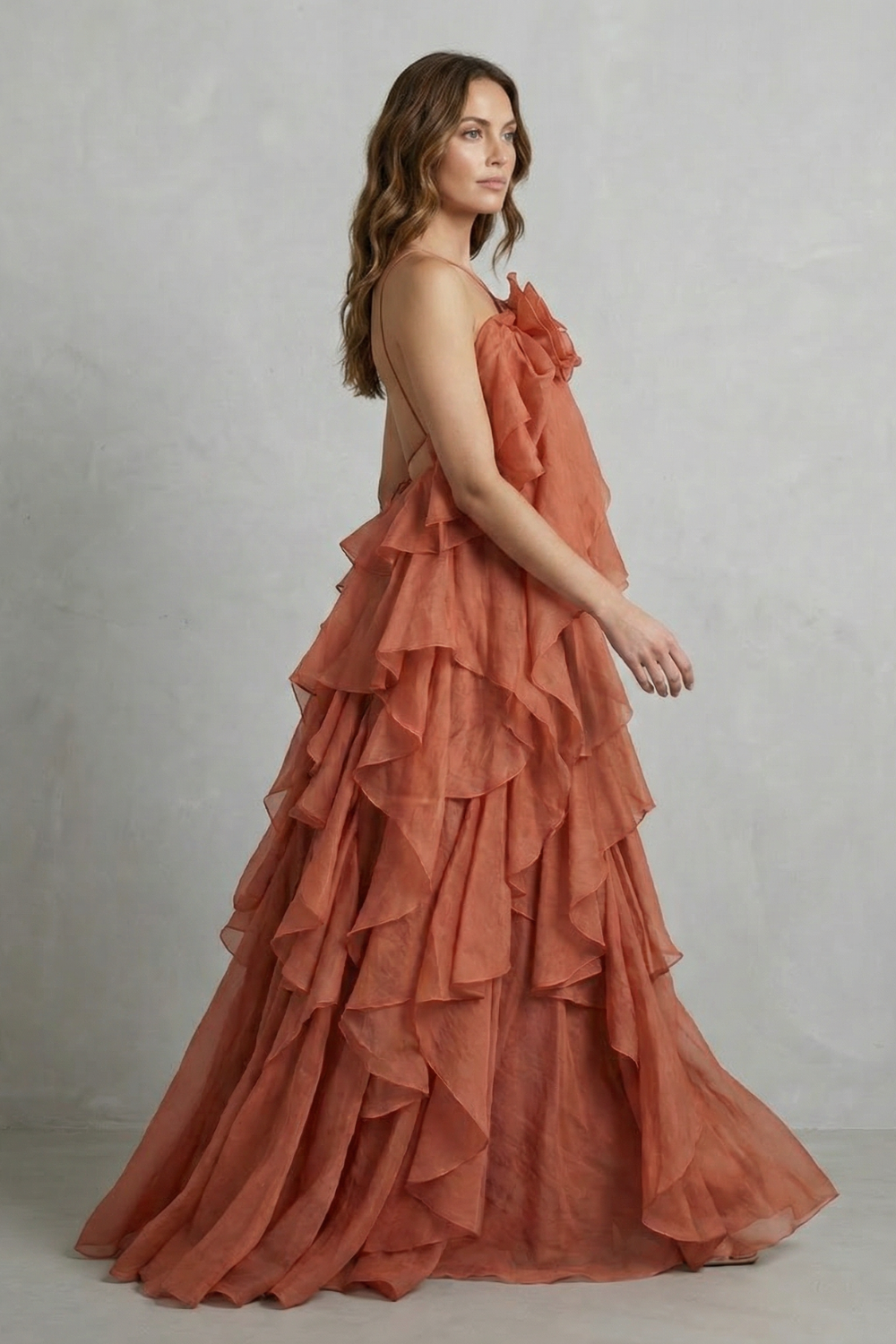 Bellarose | Women's Layered Ruffle Statement Maxi Dress