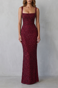 Calanthea | Women's Sequin Sculpt Glamour Maxi Dress