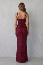 Calanthea | Women's Sequin Sculpt Glamour Maxi Dress