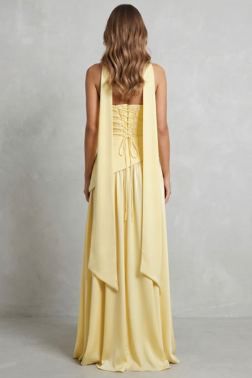 Celestara | Women's Sculpted Draped Slit Strapless Maxi Dress