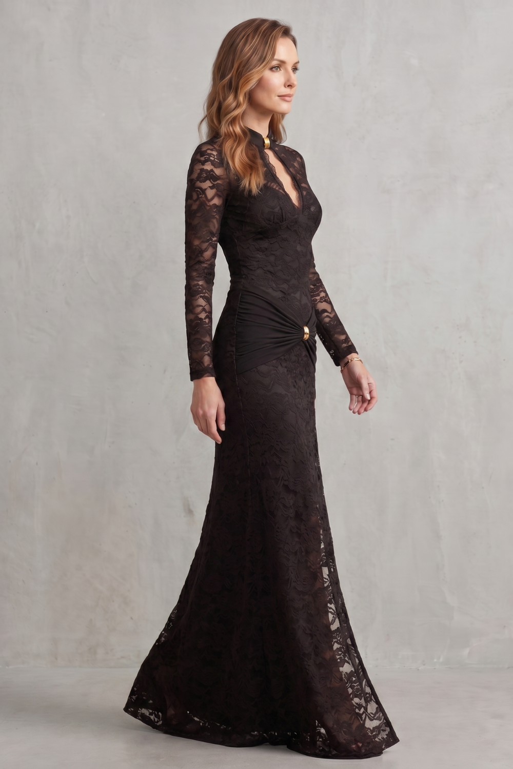 Lunéa | Women's Lace Cut-out Allure Maxi Dress