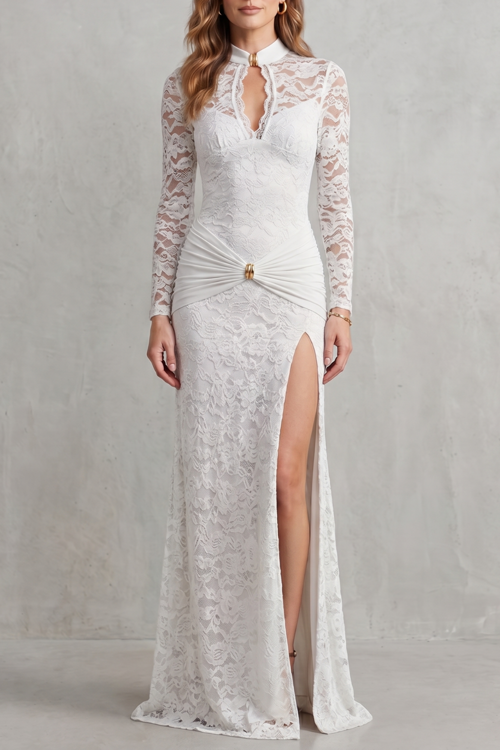 Lunéa | Women's Lace Cut-out Allure Maxi Dress
