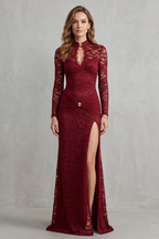 Lunéa | Women's Lace Cut-out Allure Maxi Dress