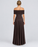 Everly | Off-Shoulder Draped Flowing Maxi Dress