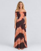Everly | Off-Shoulder Draped Flowing Maxi Dress