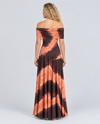 Everly | Off-Shoulder Draped Flowing Maxi Dress