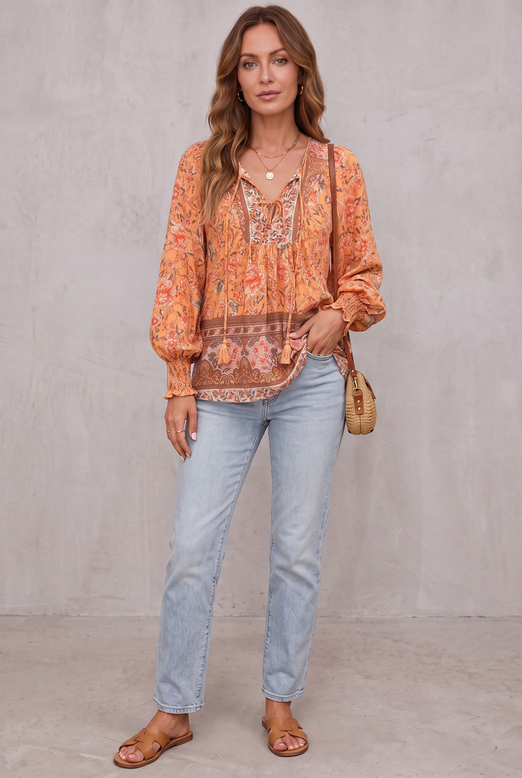 Hoya | Bohemian Blouse with Flowers