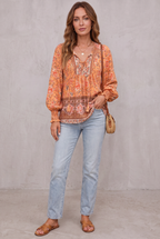 Hoya | Bohemian Blouse with Flowers