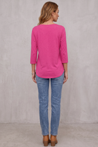 Mona | Pleated 3/4 Sleeve Top