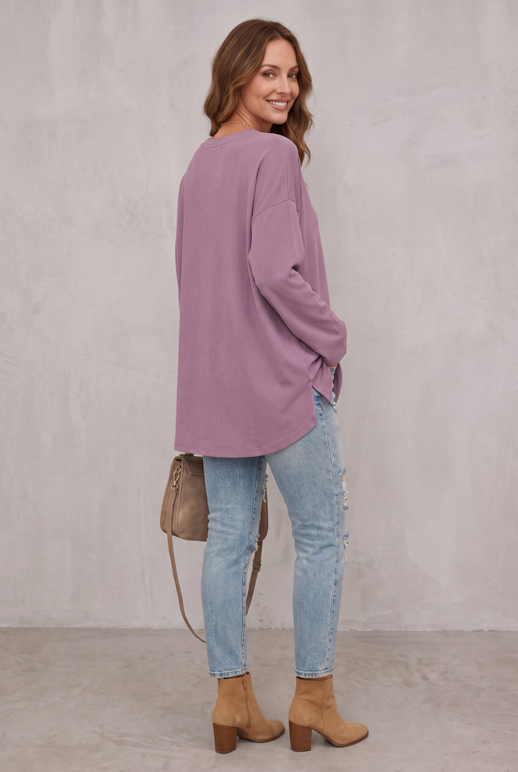 Sophie Laurent | Relaxed Long Sleeve Tunic Top For Women