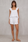 Sienna Holloway | Ruffle Linen Look Shorts Set For Women