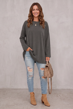 Sophie Laurent | Relaxed Long Sleeve Tunic Top For Women
