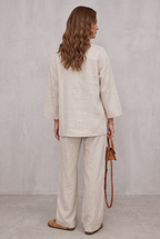 Charlotte Reid | Linen Look Two-Piece Set For Women