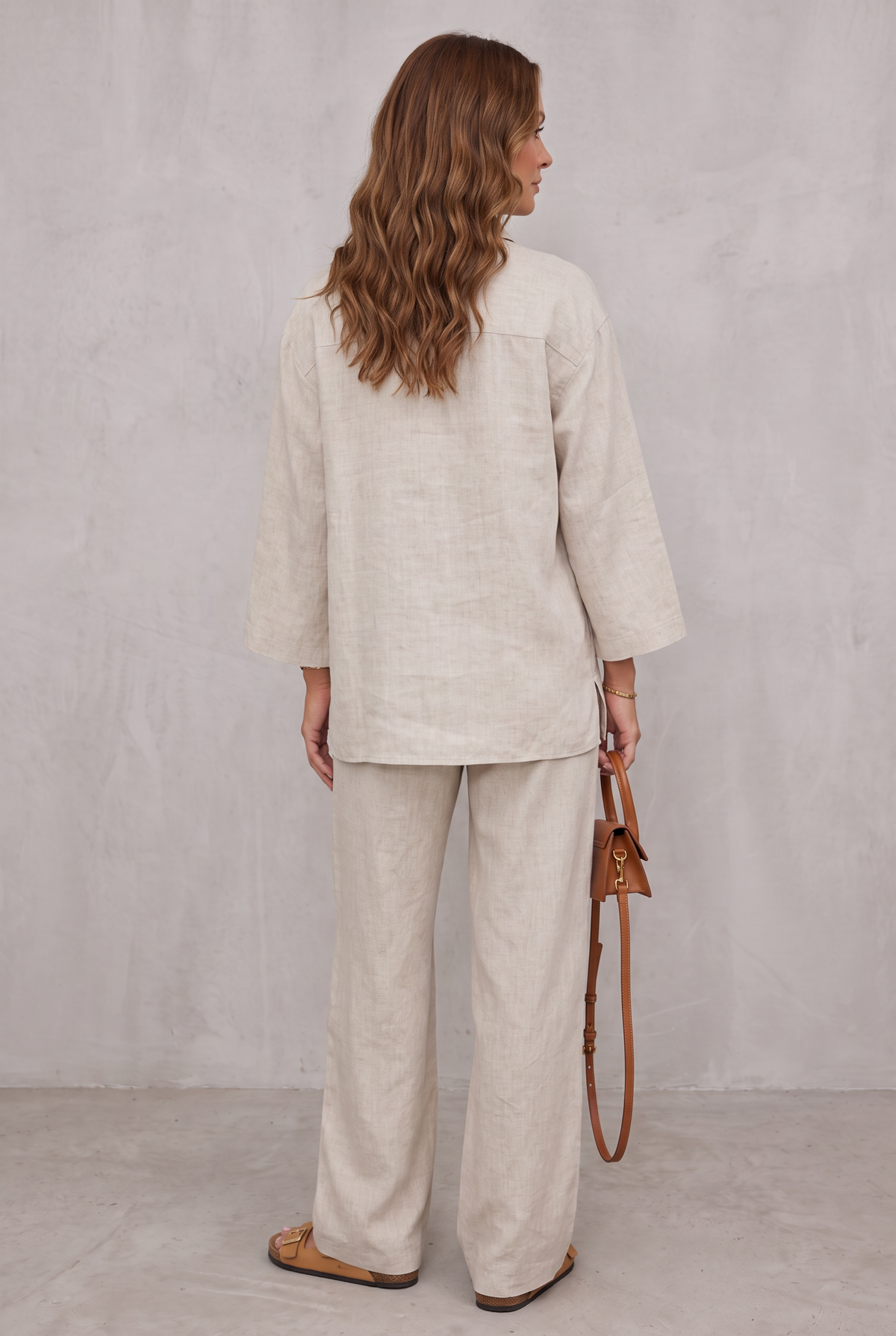 Charlotte Reid | Linen Look Two-Piece Set For Women