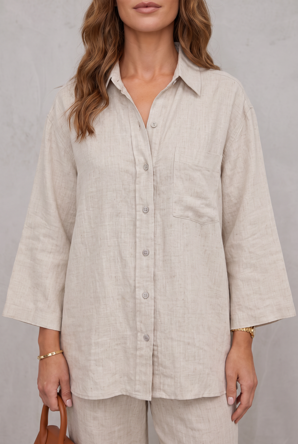 Charlotte Reid | Linen Look Two-Piece Set For Women