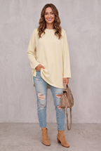 Sophie Laurent | Relaxed Long Sleeve Tunic Top For Women