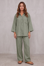 Charlotte Reid | Linen Look Two-Piece Set For Women