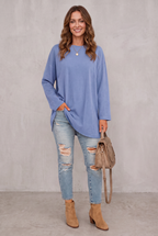 Sophie Laurent | Relaxed Long Sleeve Tunic Top For Women