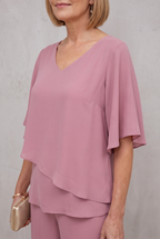 Hannah Sullivan | Elegant Two-Piece Chiffon Set For Women