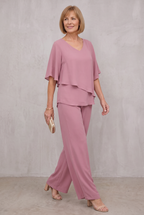 Hannah Sullivan | Elegant Two-Piece Chiffon Set For Women