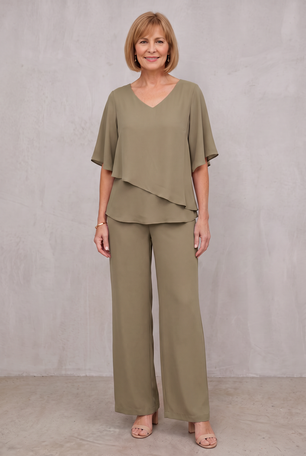 Hannah Sullivan | Elegant Two-Piece Chiffon Set For Women