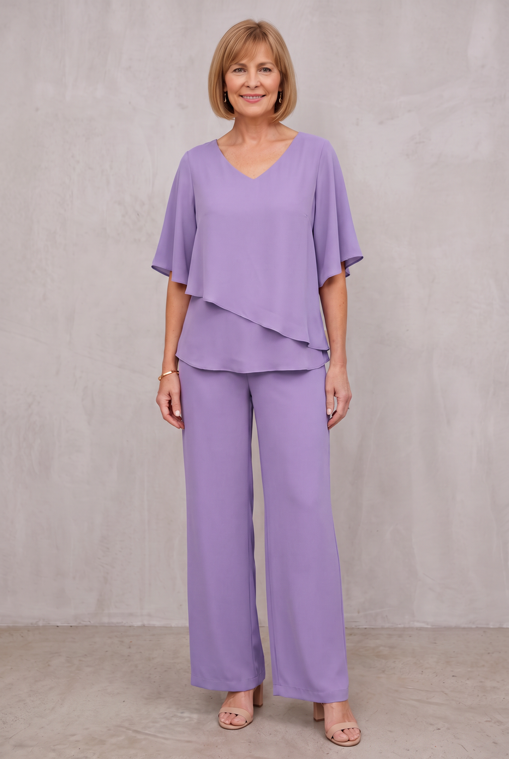 Hannah Sullivan | Elegant Two-Piece Chiffon Set For Women