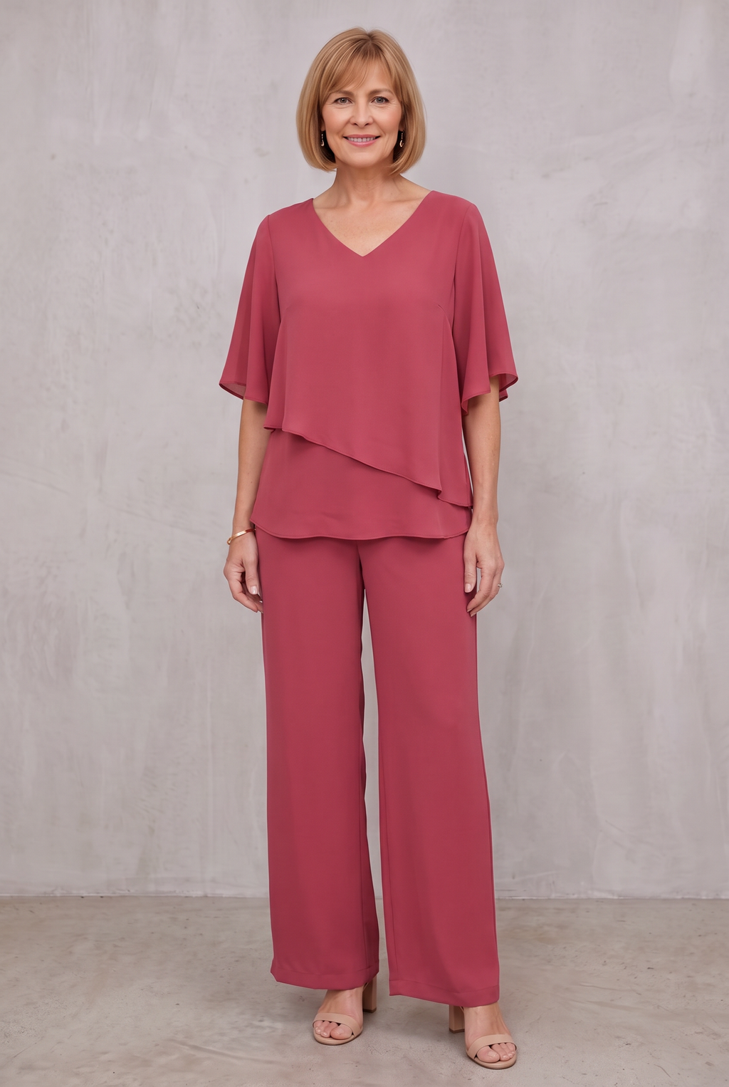 Hannah Sullivan | Elegant Two-Piece Chiffon Set For Women