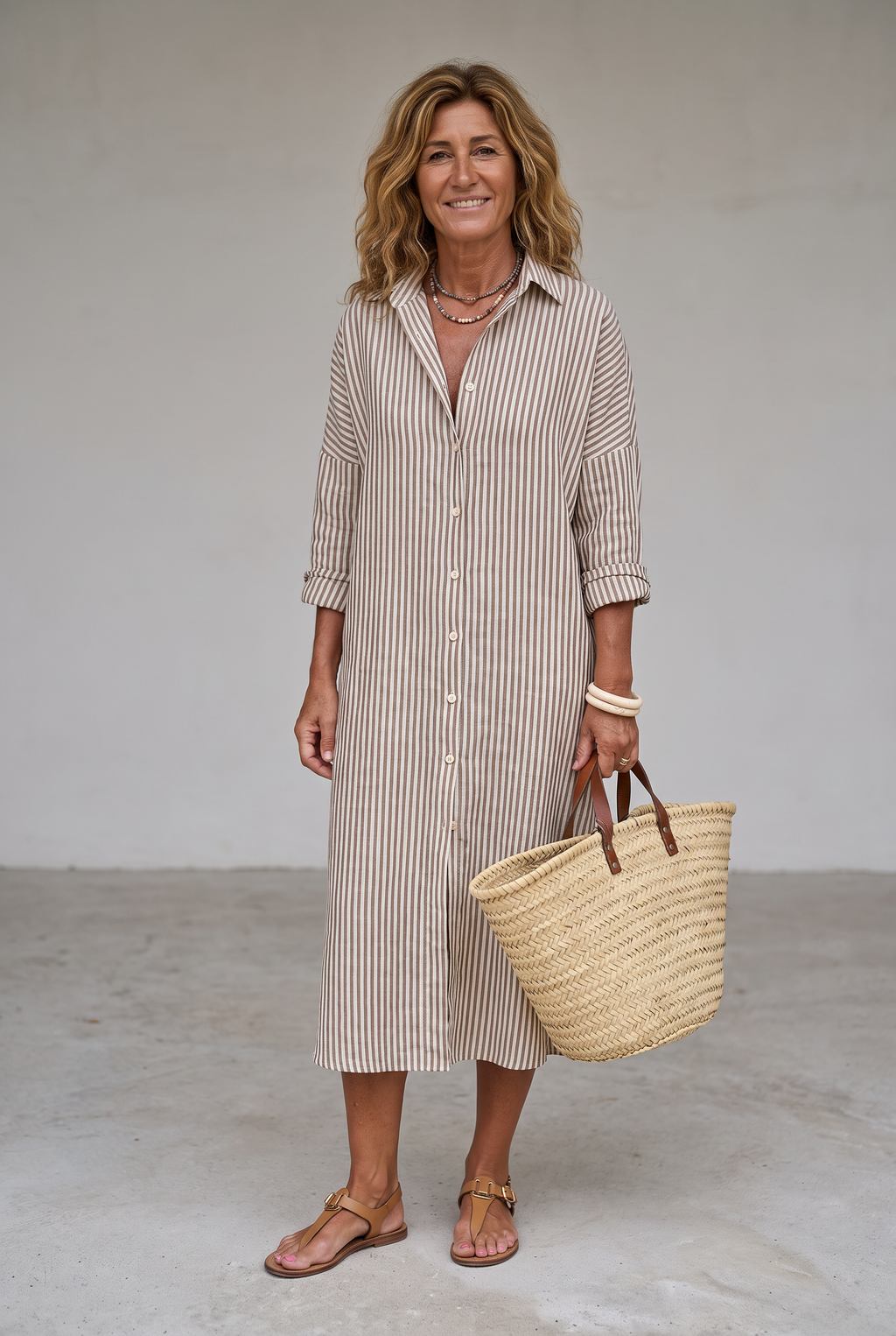 Sadie | Relaxed Striped Shirt Dress