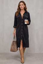 Cassandra | Relaxed Button-Front Shirt Dress