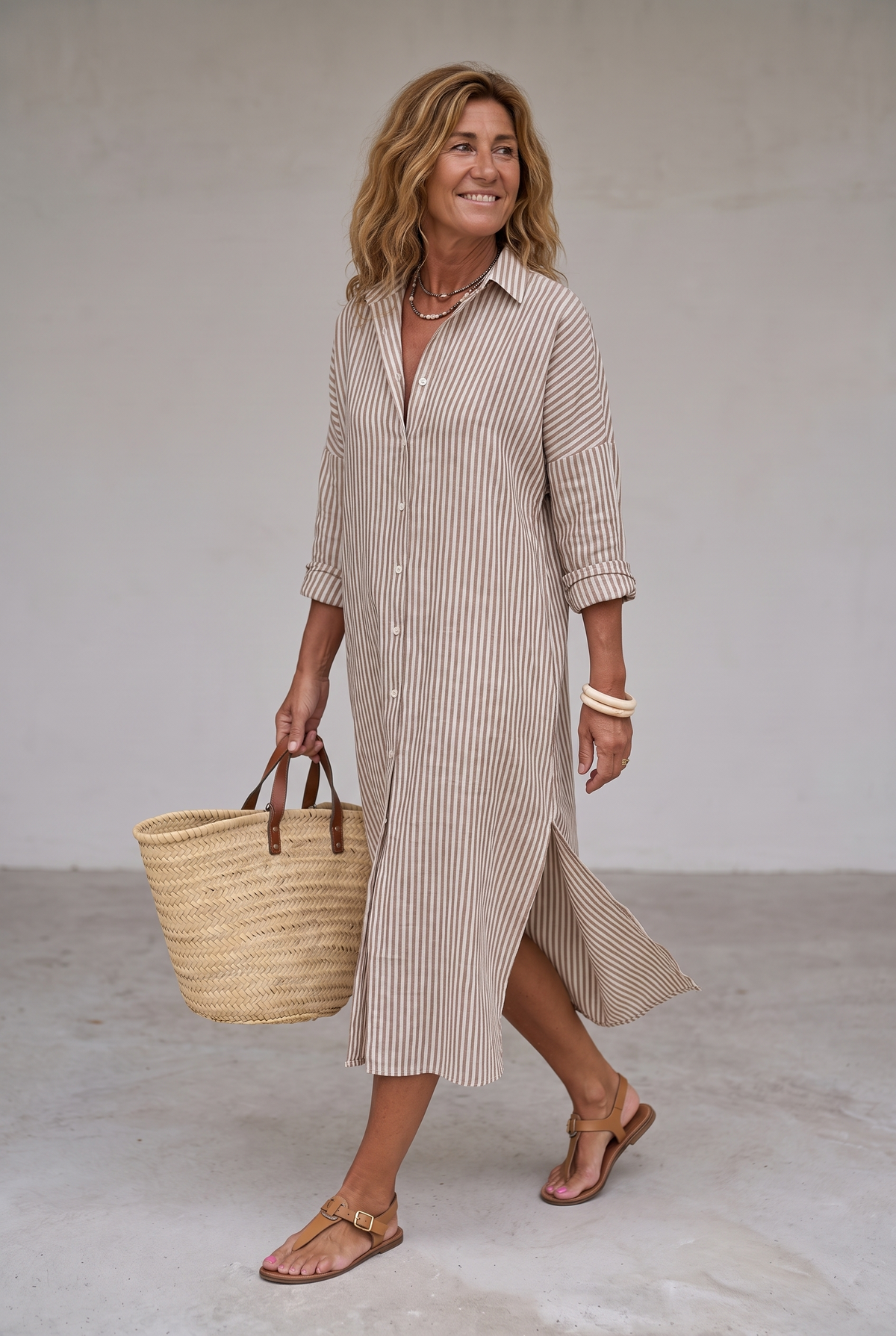 Sadie | Relaxed Striped Shirt Dress