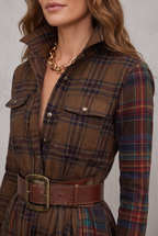 Lauren | Classic Belted Button-Up Shirt Dress