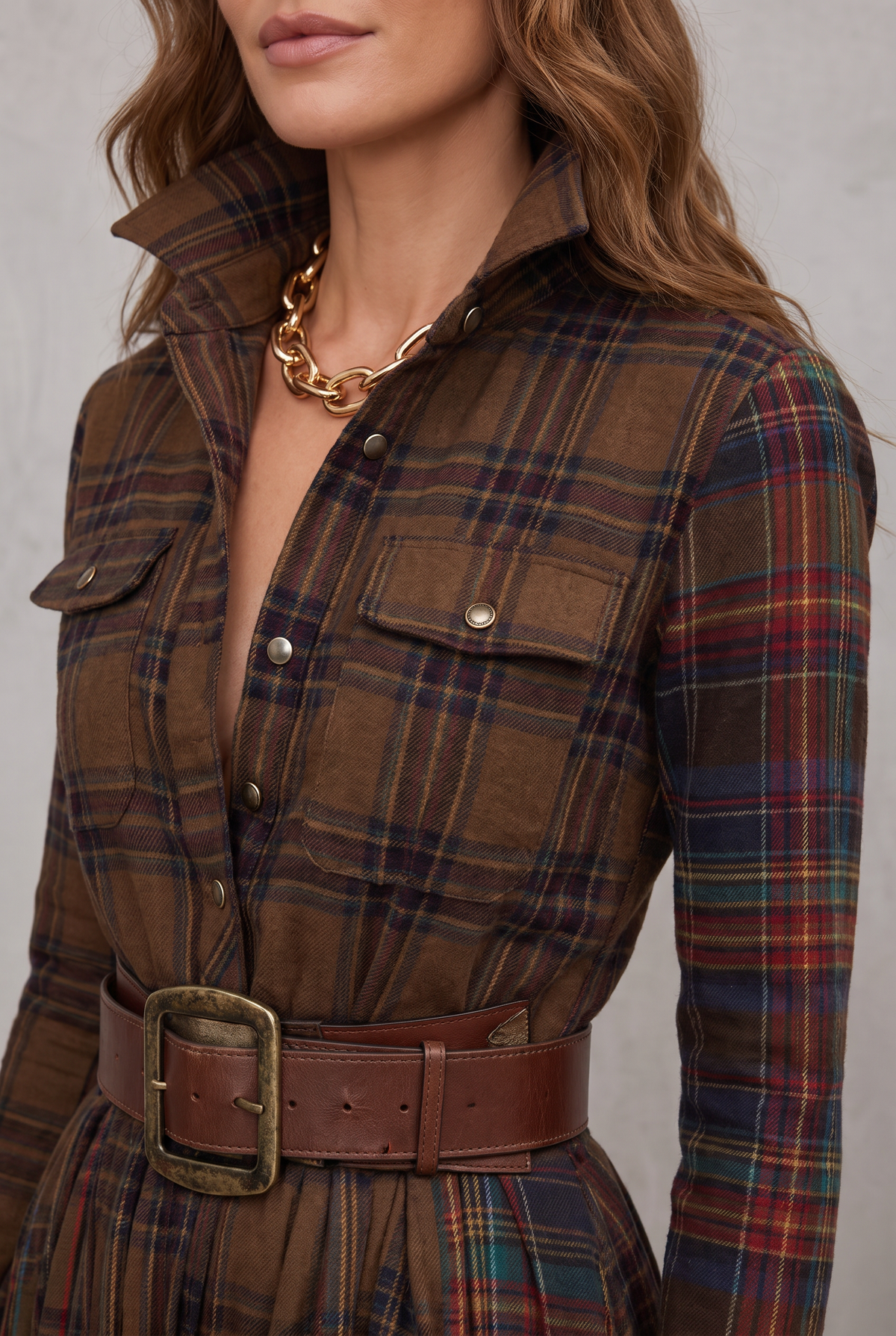 Lauren | Classic Belted Button-Up Shirt Dress