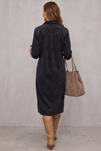 Cassandra | Relaxed Button-Front Shirt Dress