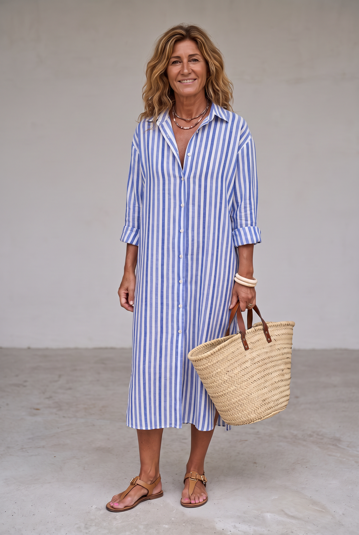 Sadie | Relaxed Striped Shirt Dress