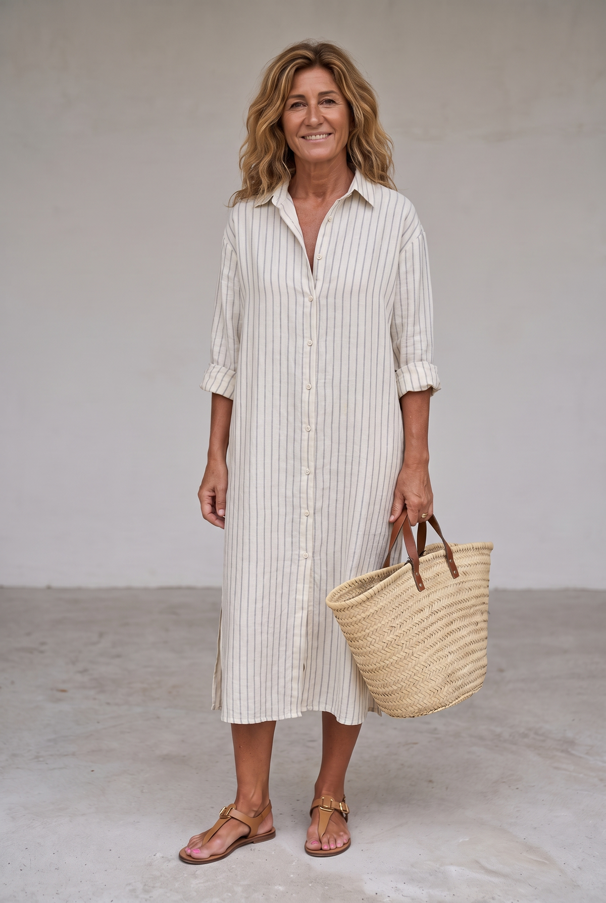 Sadie | Relaxed Striped Shirt Dress