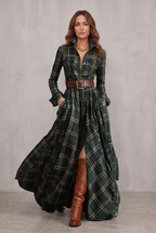 Lauren | Classic Belted Button-Up Shirt Dress