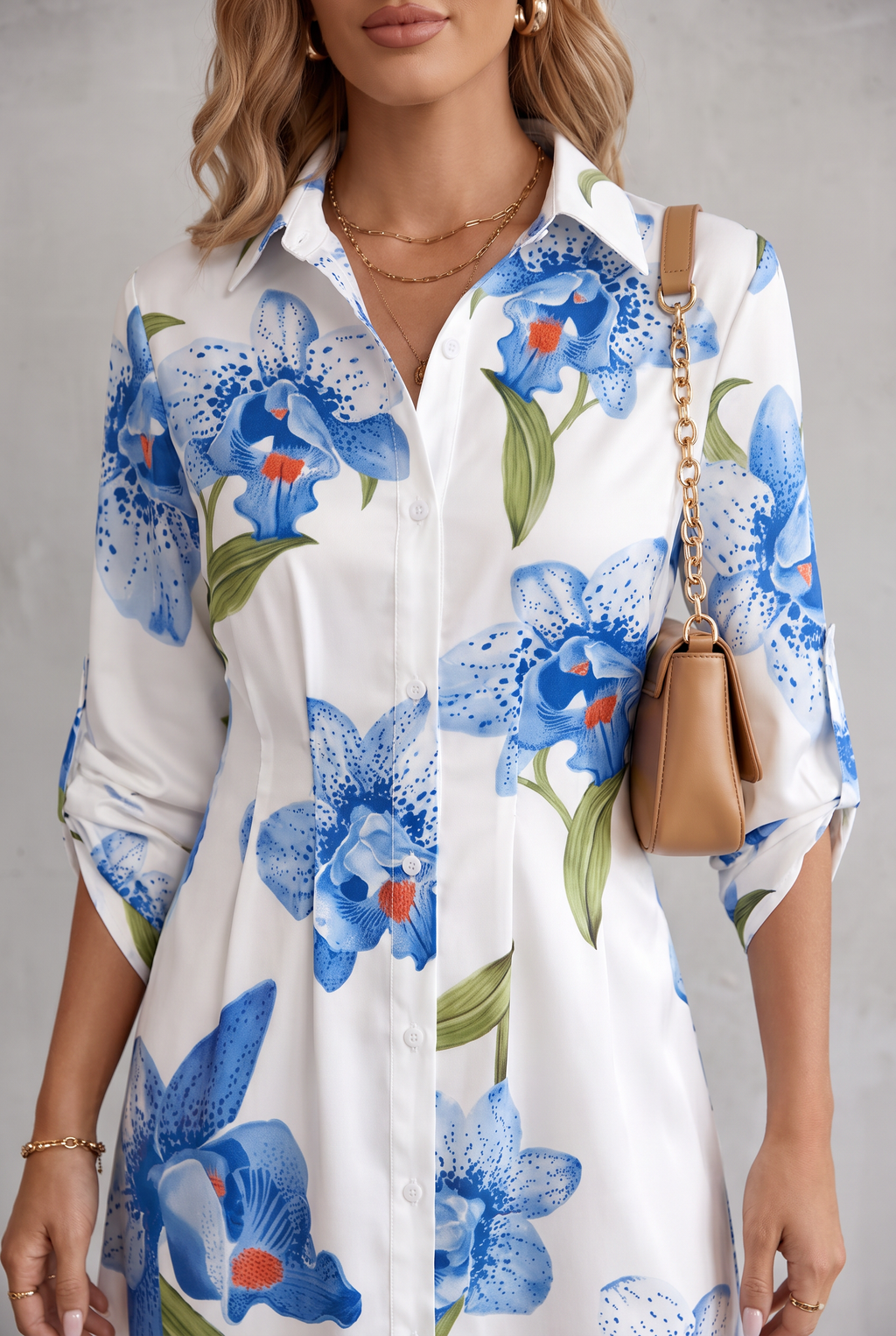 Josie | Floral Button-Front Shirt Dress