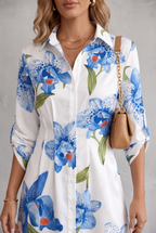 Josie | Floral Button-Front Shirt Dress