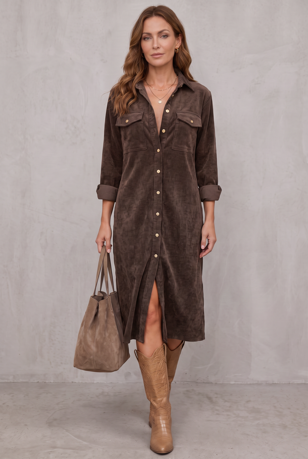 Cassandra | Relaxed Button-Front Shirt Dress