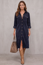 Cassandra | Relaxed Button-Front Shirt Dress