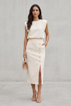 Dalia | Midi Dress with Side Slit