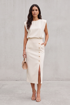 Dalia | Midi Dress with Side Slit