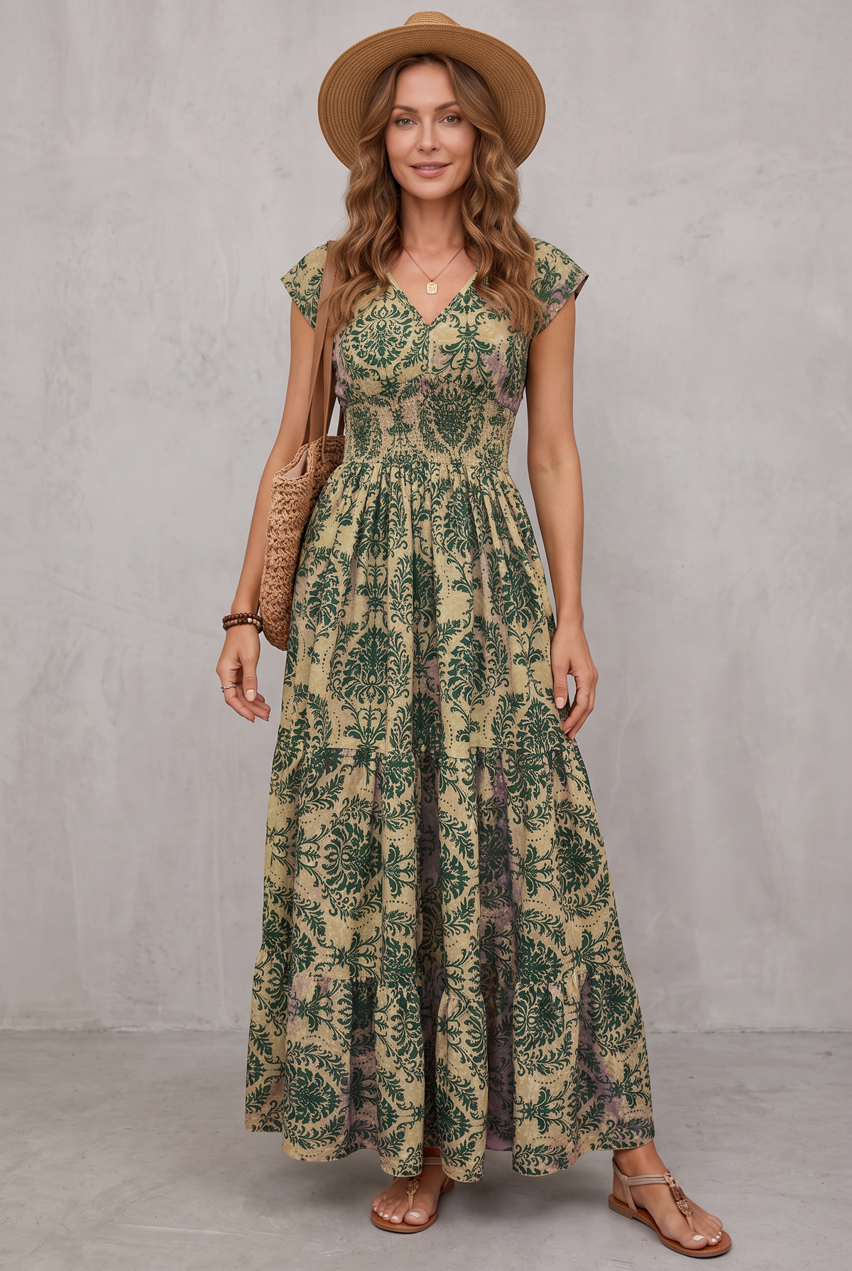 Lorena | Flowing Bohemian Maxi Dress