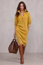 Scarlett | Elegant winter dress with buttons